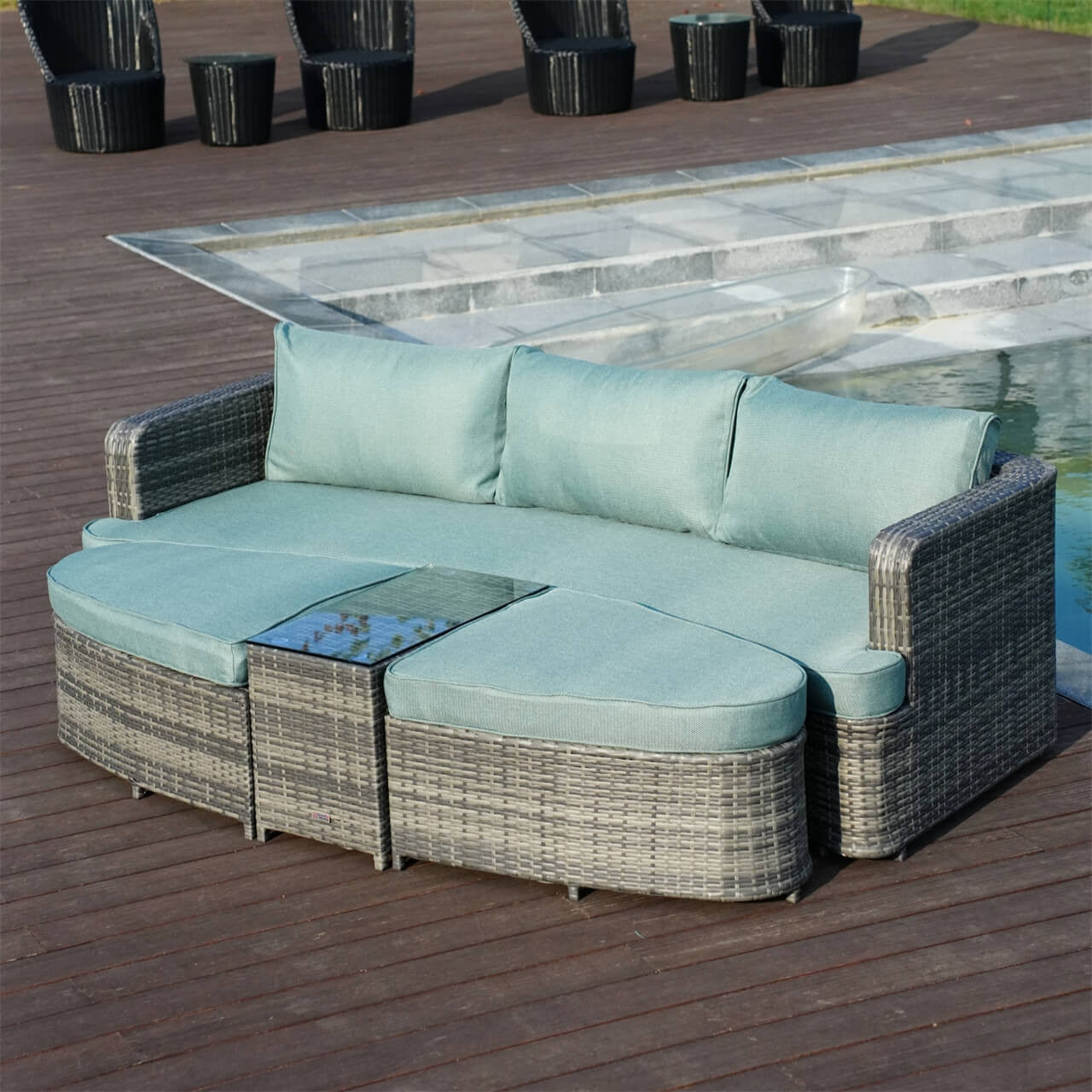 Direct Wicker's Outdoor Daybed Patio Furniture Sunbed (PAL-1202)