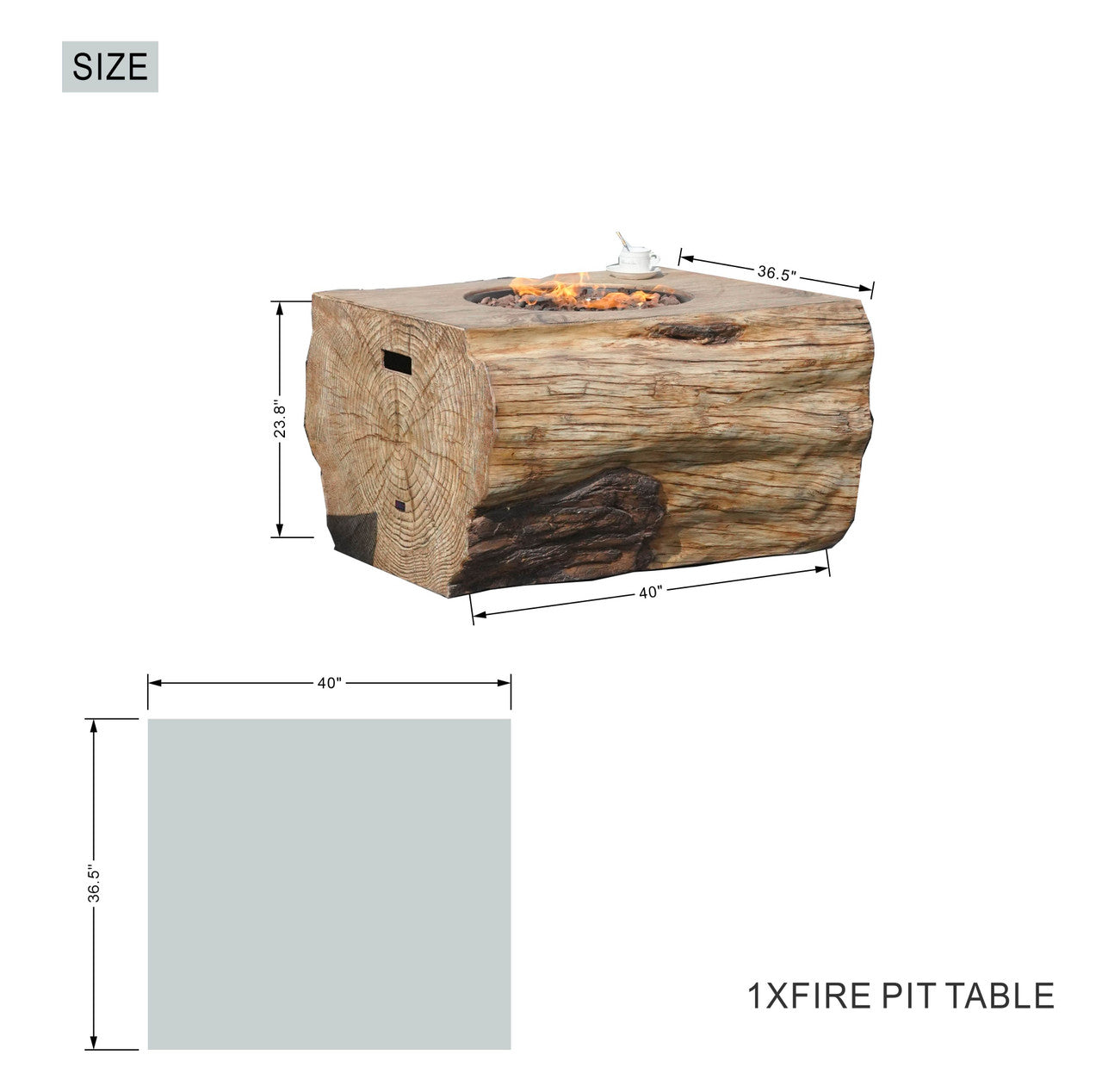 Elegant Patio Seating Sofa Set with Fire Pit Table by Direct Wicker(PAG-1403B+2170)