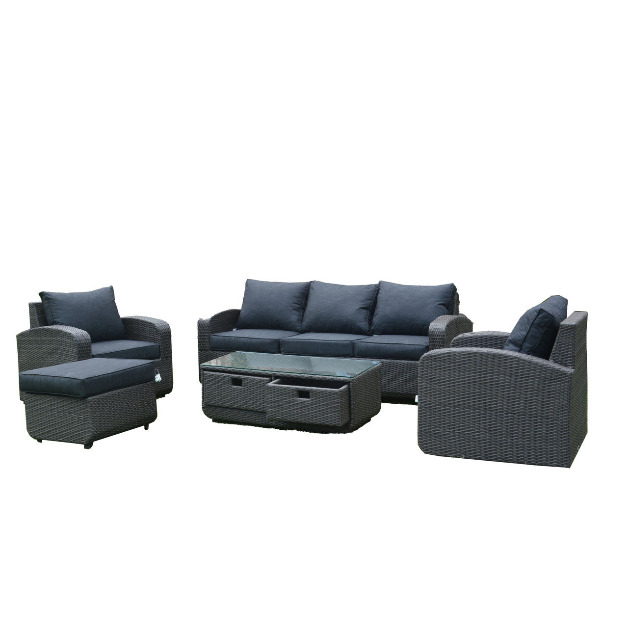 Direct Wicker's 5 Seats Patio Conversation Sofa Set PAS-1515