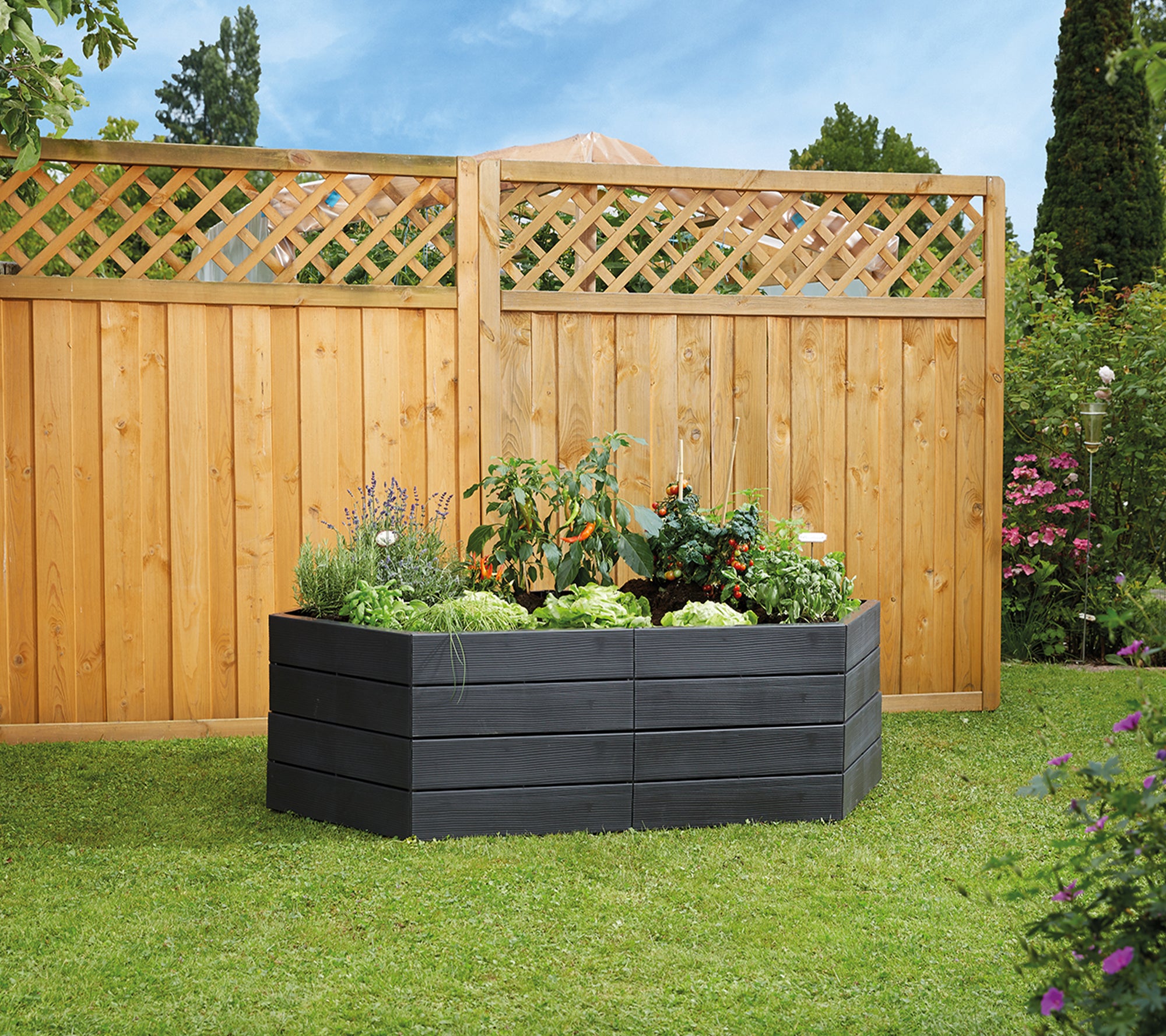 Hexagonal Modular Raised Bed System