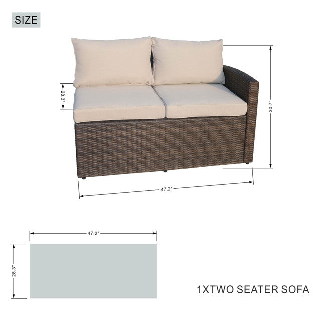 Elegant Patio Seating Sofa Set with Fire Pit Table by Direct Wicker(PAG-1403B+2170)