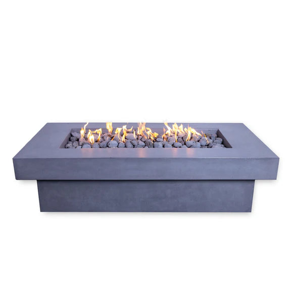 MESA 3 - Premium Rectangular Cement Fire Pit Table Bowl GFRC Square Concrete