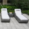 Outdoor Wicker Chaise Lounge with Armrest PAL-1127B | Direct Wicker