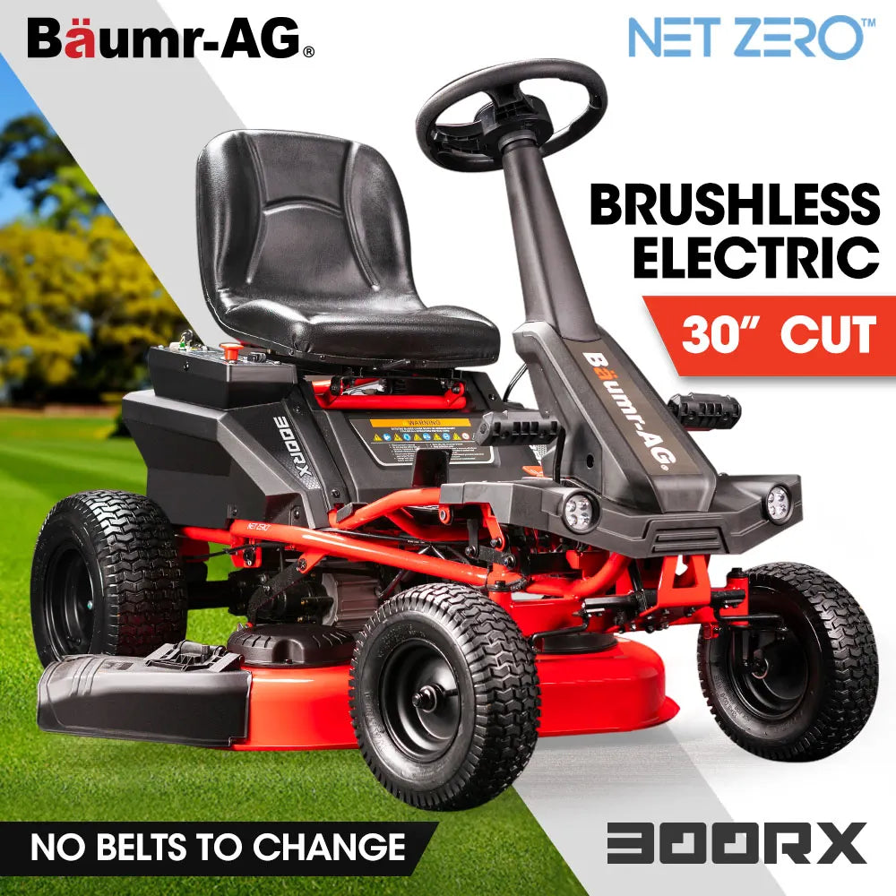 BAUMR-AG 30" 48V Brushless Electric Ride On Lawn Mower